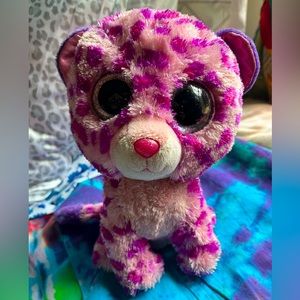Pink Leopard Beanie Boo - Big